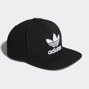 Black Adidas Trefoil Chain Snap-Back Cap